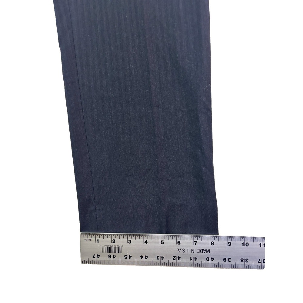 Jos A Bank 34x30 Navy Blue Herringbone Wool Dress Suit Pants Trouser Flat Front - Picture 5 of 9